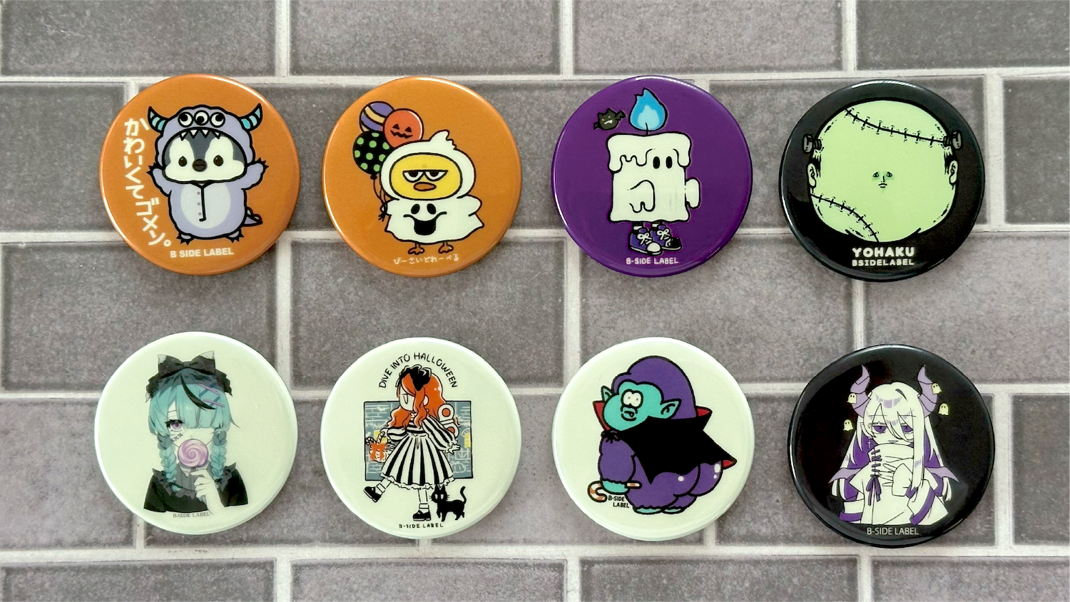 蓄光ハロウィン缶バッジ
